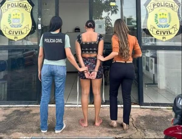 Jovem é presa acusada de favorecer prostituição de adolescente de 17 anos após enganar vítima com proposta de trabalho.(Imagem:Divulgação/PI)