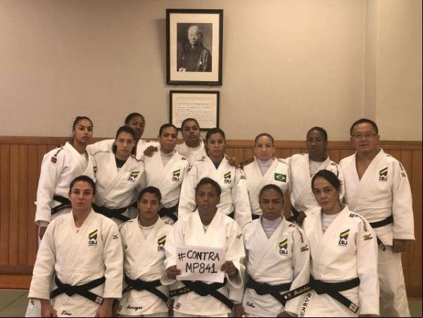 Sarah e judocas da seleção se posicionam contra a Medida Provisória nº 841.(Imagem:florianonews.piauiconectado.com)