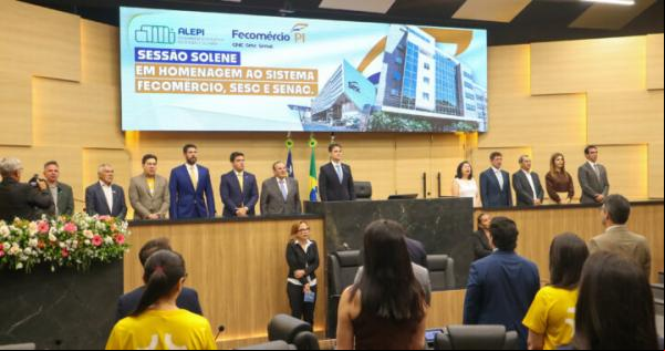 Assembleia Legislativa realiza sessão solene em homenagem ao Sistema Fecomércio Sesc Senac no Piauí.(Imagem:Divulgação)