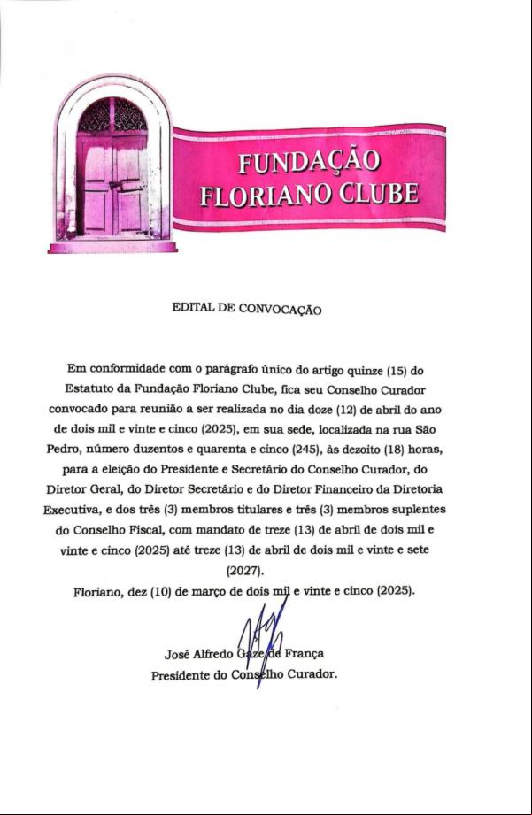 Edital de Convocação(Imagem:Divulgação)