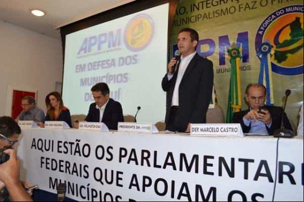 Prefeito Gilberto Júnior participou de manifesto das prefeituras na APPM.(Imagem:SECOM)