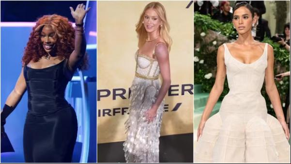SZA, Marina Ruy Barbosa e Bruna Marquezine.(Imagem:Reuters/Reprodução/AFP)