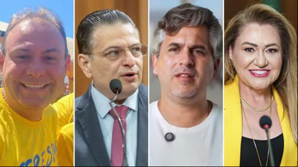 Jeová Alencar (Rep), Gessivaldo Isaías (Rep), Dr. Pablo Santos (MDB), Simone Pereira (MDB).(Imagem:Reprodução)