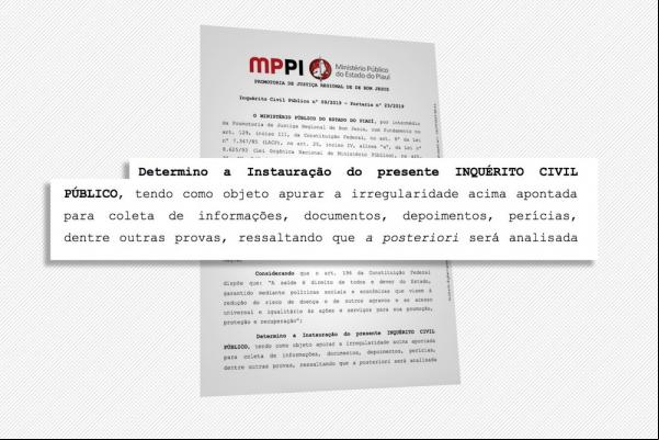 Ministério Público instaurou inquérito para apurar contaminação da água em residencial.(Imagem:Reprodução/MPE)