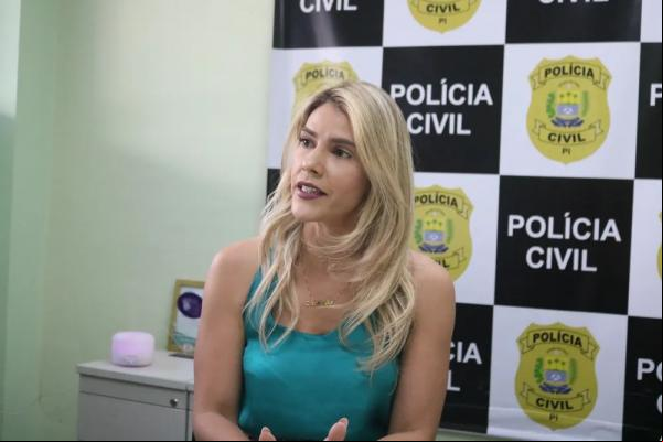 Delegada Nathalia Figueiredo, do Núcleo de Feminicídio do Departamento de Homicídio e Proteção à Pessoa (DHPP), investiga o caso.(Imagem:Lucas Marreiros/g1)