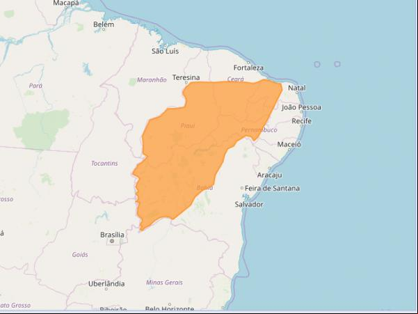 Agosto tem altas temperaturas e umidade do ar chega a 15% no Piauí.(Imagem:Inmet)