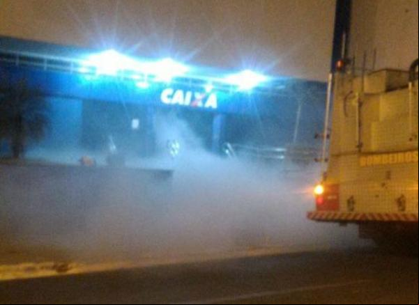 Alarme contra incêndio de agência bancária dispara e mobiliza PM e Bombeiros em Floriano.(Imagem:Reprodução/Whats App)