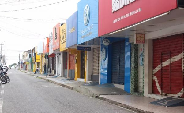 Centro de Teresina, capital do Piauí, no dia 9 de abril de 2021.(Imagem:Andrê Nascimento/ G1 PI )