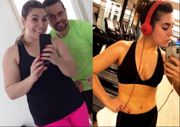 Naiara Azevedo faz antes e depois de eliminar 30 kg.(Imagem: Reprodução/Instagram)
