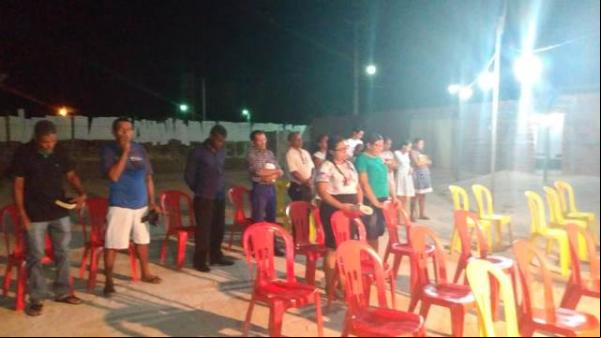 Moradores do bairro Tamboril participam de culto em ação de graças.(Imagem:FlorianoNews)
