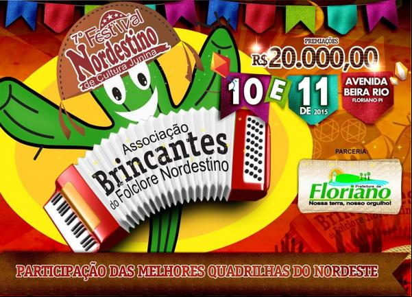 VII Festival de Cultura Junina acontecerá nos dias 10 e 11 de julho em Floriano.(Imagem:Divulgação)