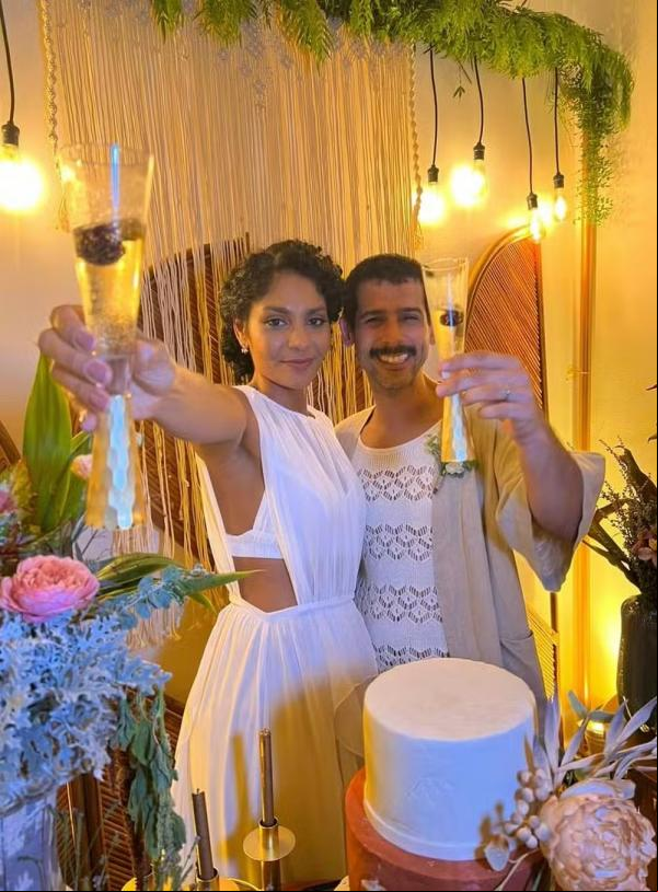 Barbara Reis e Raphael Najàn se casaram em dezembro de 2023.(Imagem:Divulgação)