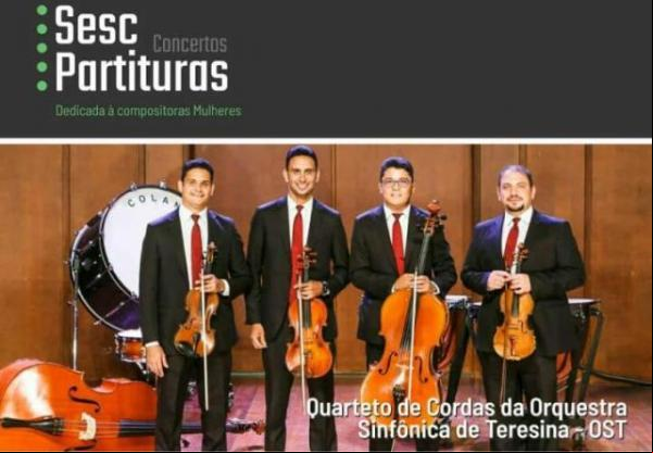 Quarteto de Cordas da OST se apresenta nesta quinta em Floriano.(Imagem:Sesc)