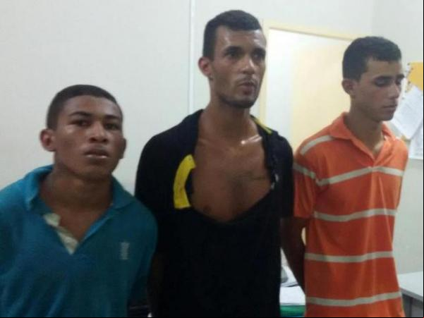 Da esqueeda para a direita: Nilson, Francisco Gabriel e Helder.(Imagem:Força Tática)