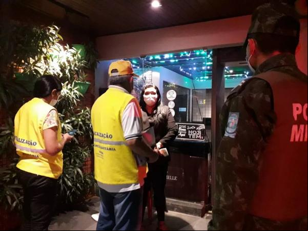 Fiscalização de medidas sanitárias em Teresina.(Imagem:Divulgação/FMS )