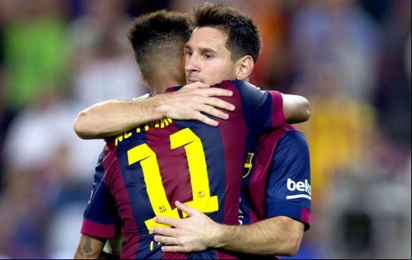 Neymar e Messi estão se aproximando também fora de campo.(Imagem:Efeservicios)