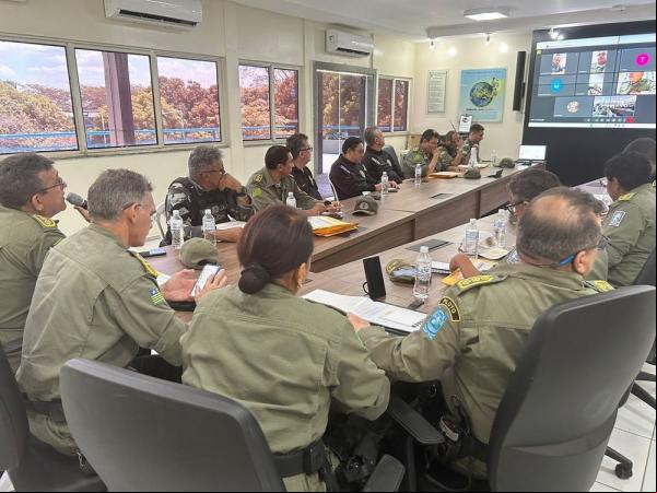 A PM realizou reunião em que definiu as rotas, horários e estratégias para os embarques das equipes.(Imagem:Divulgação)