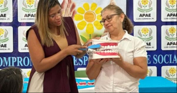OdontoSesc II leva saúde bucal para alunos da Apae em Luís Correia.(Imagem:Divulgação)