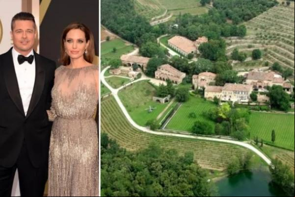 Brad Pitt e Angelina Jolie / Chateau francês do ex-casal.(Imagem:Getty Images / Reprodução)