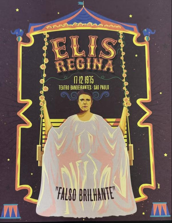 Cartaz do show ?Falso brilhante? (1975 / 1977) criado para o livro