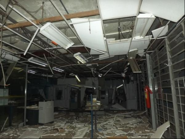 Assaltantes explodem agências bancarias no município de Amarante durante a madrugada.(Imagem:Denison Duarte)
