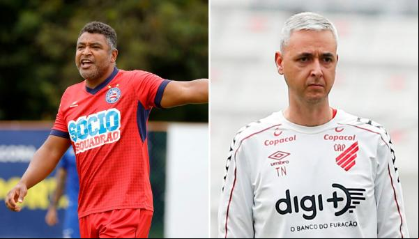 Direção quer treinador para iniciar trabalho de longo prazo e está disposta a negociar, mas técnicos de Bahia e Athletico sinalizam com intenção de cumprir contratos atuais.(Imagem:Felipe Oliveira e Albari Rosa)