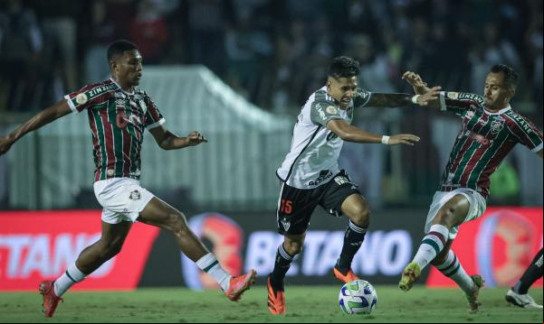 Fluminense e Atlético-MG não am do 1 a 1 no Raulino de Oliveira.(Imagem:Pedro Souza/Atlético/Direitos Reservados)