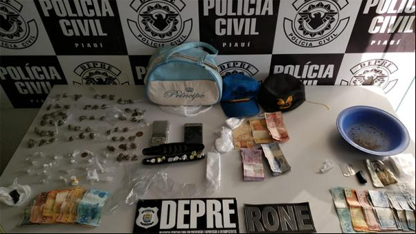 Preso suspeito de esconder drogas em mala de bebê do próprio filho(Imagem:Divulgação/Depre)