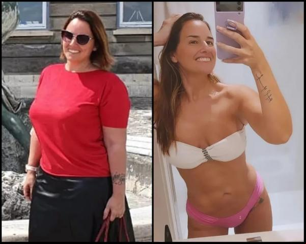 Antes e depois de Mariana Belém.(Imagem:Reprodução/Instagram)