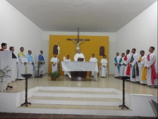 Missa da Ceia do Senhor na Paróquia Nossa Senhora das Mercês.(Imagem:FlorianoNews)