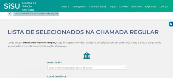 Sisu divulga resultado para vagas em universidades públicas e abre lista de espera(Imagem:Reprodução)