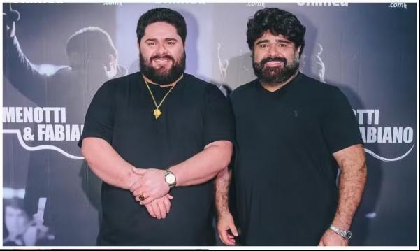 César Menotti e Fabiano(Imagem:Marcos Oliveira/ Espaço Unimed/Divulgação)