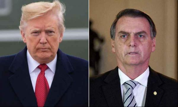 Bolsonaro e Trump encontram-se dia 19.(Imagem:Saul Loeb/AFP; Evaristo Sá/AFP)