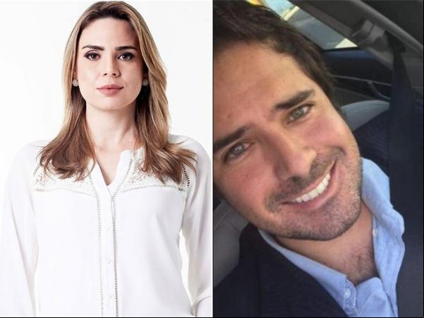 Jornalista engatou romance com Matheus Faria Carneiro(Imagem:Montagem - SBT e Facebook)