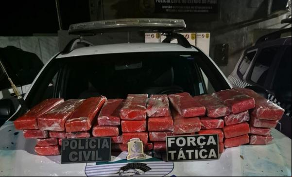ageiro é preso com 40 tabletes de maconha em ônibus.(Imagem:PC-PI)