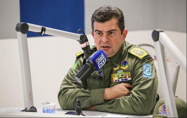 Coronel Scheiwann Lopes, comandante-geral da Polícia Militar(Imagem:Renato Andrade)