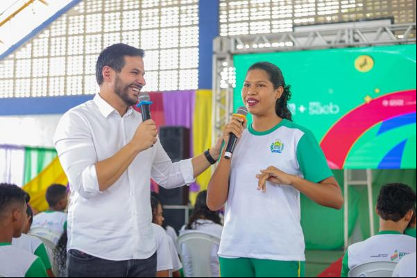 Estudantes da rede estadual participam de revisão Pré-Enem e Pré-Saeb em União.(Imagem:Letícia Santos)