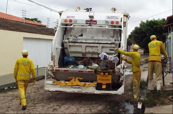 Coleta de lixo em Teresina(Imagem:Ascom/ Semduh)