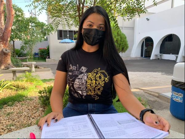 Estudante Jéssica Beatriz Loiola(Imagem:Laura Moura)