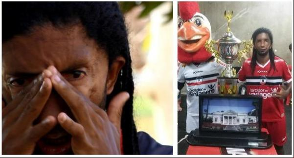 Léo Olinda canta suas histórias em especial do Globoesporte.com.(Imagem:Globoesporte.com)