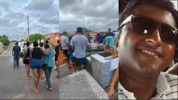Kecio Francisco dos Santos Lopes morreu após queda de ponte entre MA e TO e foi sepultado no PI.(Imagem:Reprodução/Mikaella Ramos)
