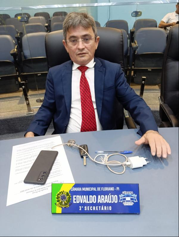 Vereador Edvaldo Araújo(Imagem:FlorianoNews)