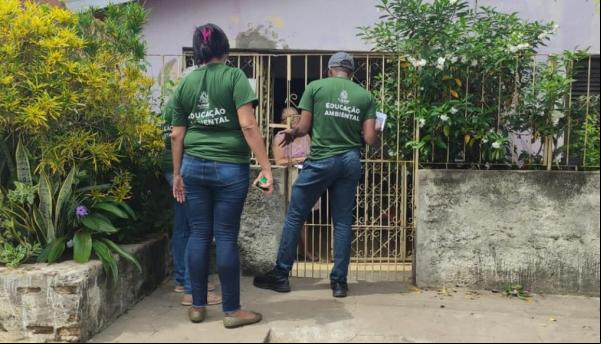 SEMAN realiza ação de orientação e conscientização em regiões próximas à riachos.(Imagem:Secom)