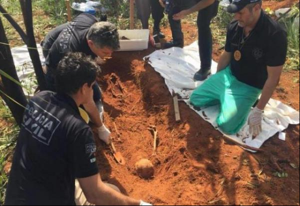 Ossada de mulher executada há dois anos pelo ex é encontrada.(Imagem:Polícia Civil)