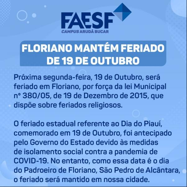 Comunicado FAESF(Imagem:Divulgação)