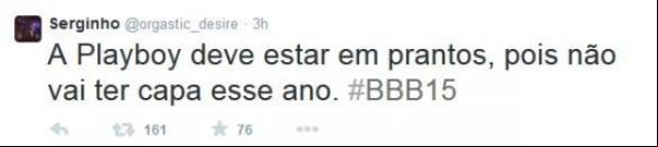 E-BBB Serginho alfineta participantes do