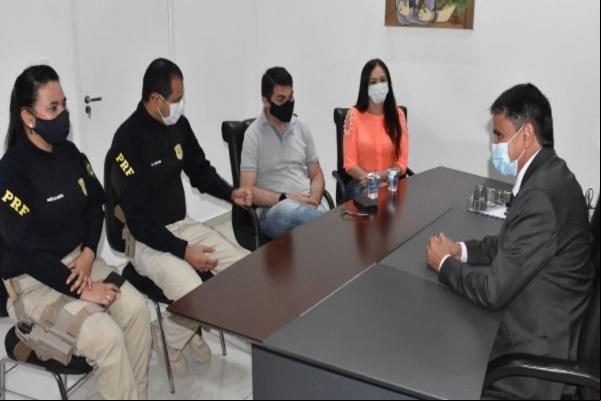 Governador se reuniu com representantes da PRF(Imagem:Divulgação)