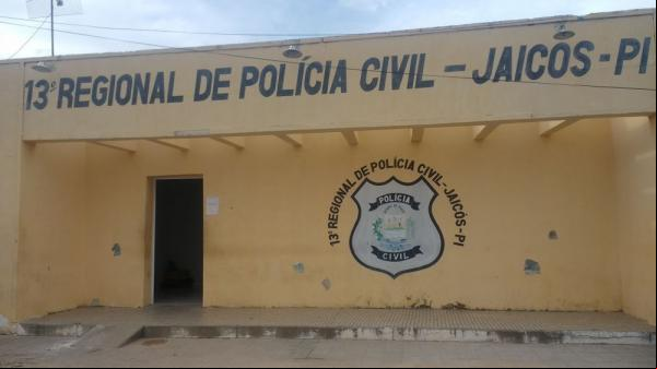 Suspeito foi levado para a Delegacia de Jaicós.(Imagem:Divulgação / PC)