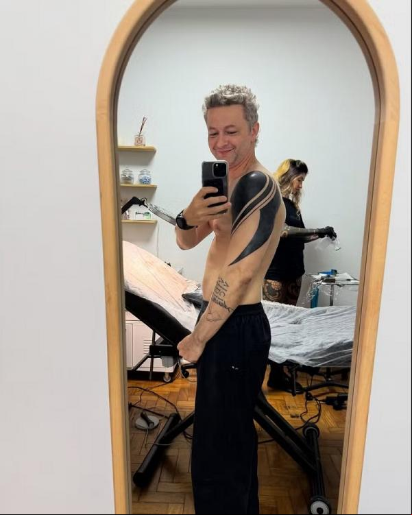 Lucas Lima mostrou sua nova tatuagem.(Imagem:Reprodução/Instagram)