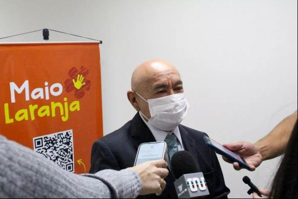 Presidente do TJ-PI, desembargador José Ribamar Oliveira, no lançamento da campanha Maio Laranja de 2022.(Imagem:TJ-PI )